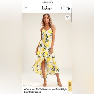 Lulus Lemon Midi Dress